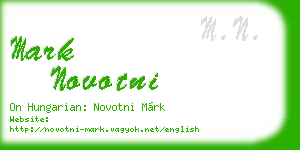 mark novotni business card